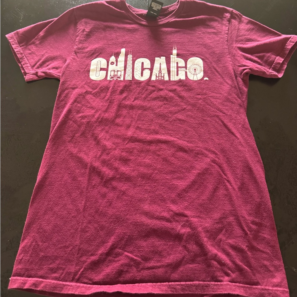 Hanes Crewneck T-Shirt in Deep Magenta